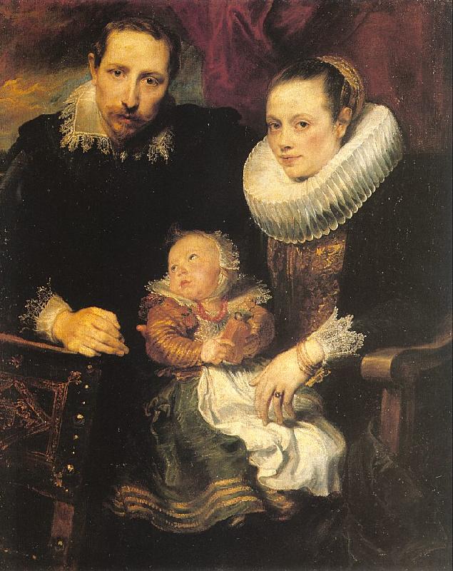Dyck, Anthony van Family Portrait Sweden oil painting art
